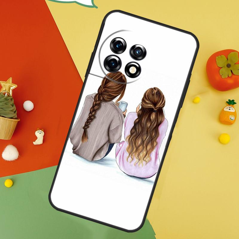 Best Friends BFF Matching Back Case For OnePlus 15 13R 13 13T 12 12R 11 10 10T 8T Nord CE 5 2 3 4 Lite N20 N30 Cover