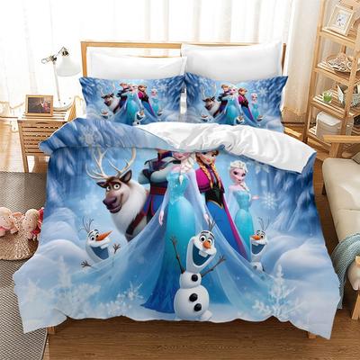 Cartoon Animation Digital Printing Bed Three-Piece Home Textile Bed Sheet Kit, Support Self-Delivery