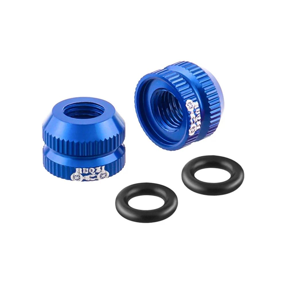2PCS Tire Valve Nut MTB Road Bike Tubeless Rim Ultralight Aluminium Alloy Presta Valve Protection Screw Valve Fixed Washer