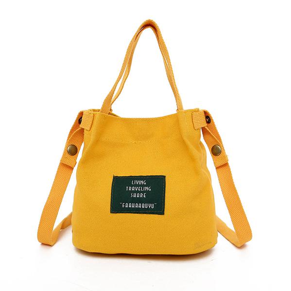 Fashion All-match Girl Mini Crossbody Bag Original Canvas Letter Labeling Shoulder Bag Art Canvas Bag