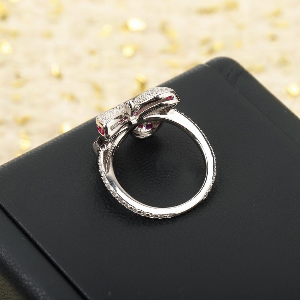 Princess Butterfly Ring Women's Premium Light Luxury Buterfly Butterfly Ring Women's 925 Sterling Silver