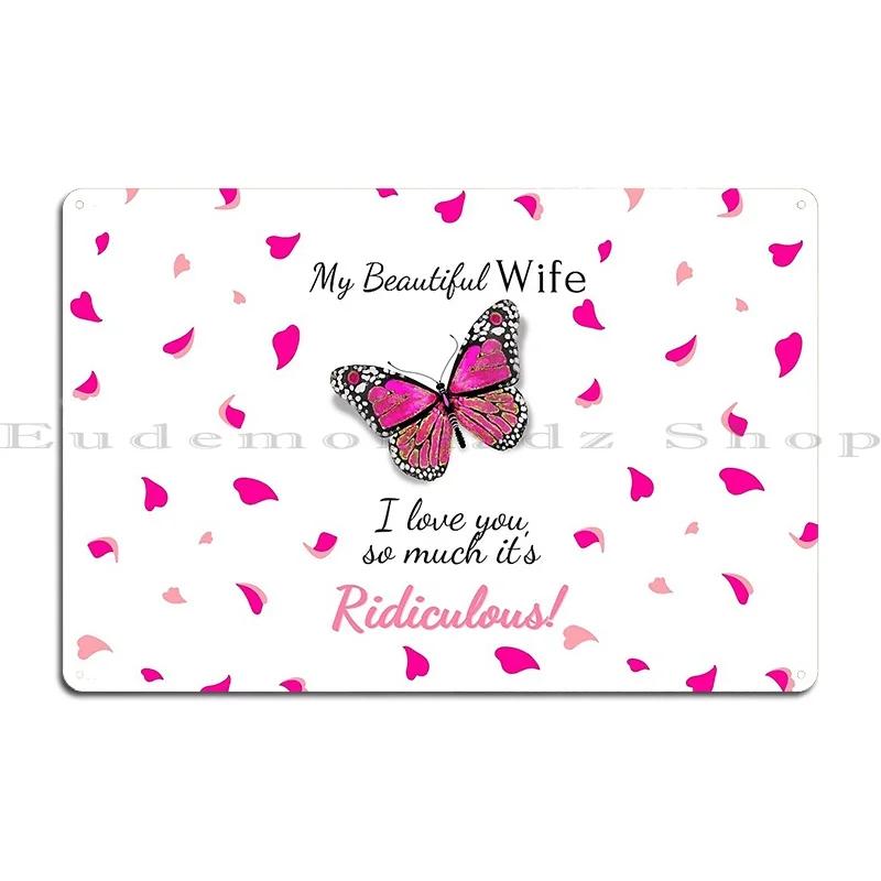 I know heaven is a beautiful place because they have my husband Metal Plaque Club Pub Wall Decor Printing Tin Sign Poster