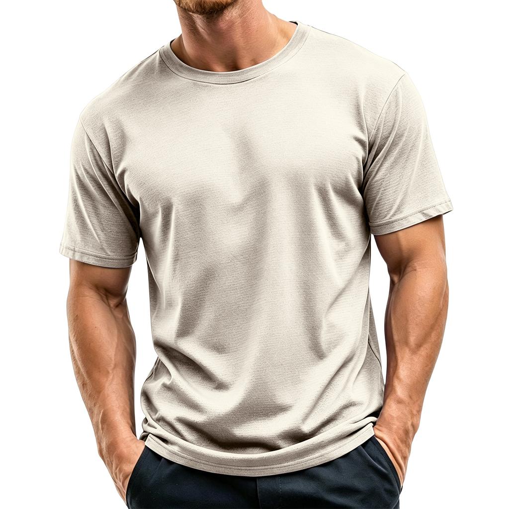 Men’s Short Sleeve Crew Neck T-Shirt Classic Fit Soft Breathable Lightweight Basic Tee for Everyday Wear