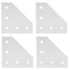 4pcs Reinforcement Plate Aluminum Extrusion Connector Durable Joining Plate Outside  DIY Projects