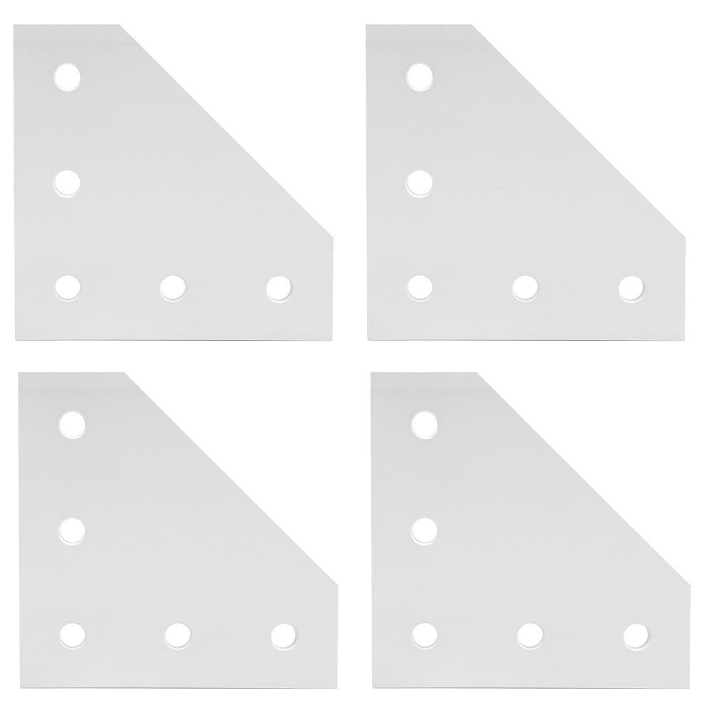 4pcs Reinforcement Plate Aluminum Extrusion Connector Durable Joining Plate Outside  DIY Projects