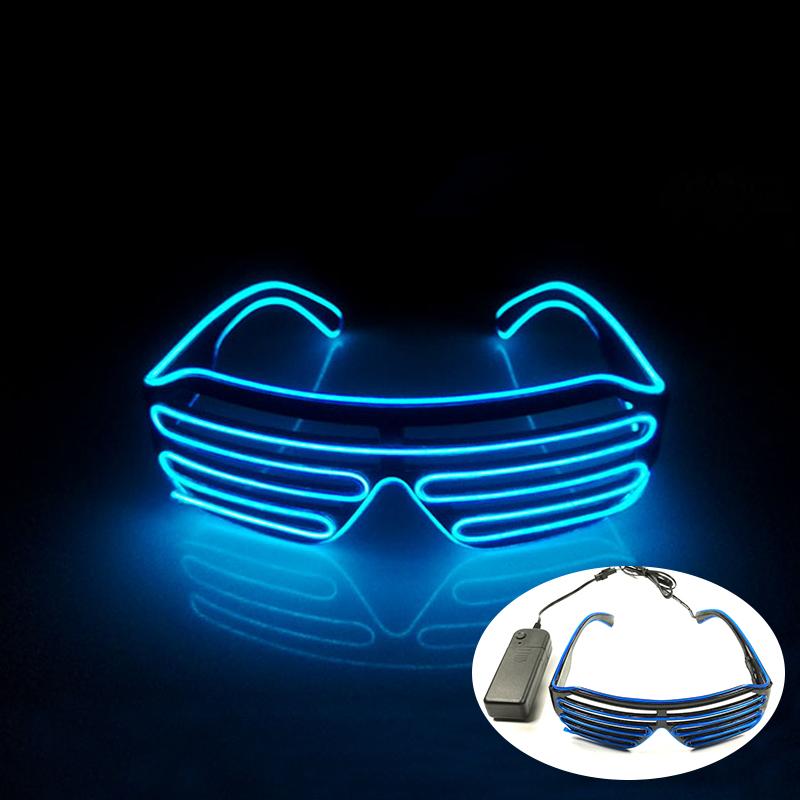 Festival Mixed Colors Glowing LED Glasses Fluorescence Party Supplies Light Up Glasses Men Women Christmas Eyewear Costume