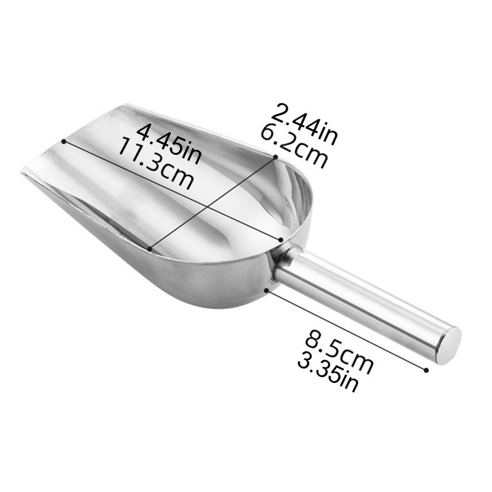 Ice Scoop Freezer Metal Ice Scooper Ice Maker Metal Utility Scooper Bin Stainless Steel Home Sugar Shovel Food Scoop Shovel