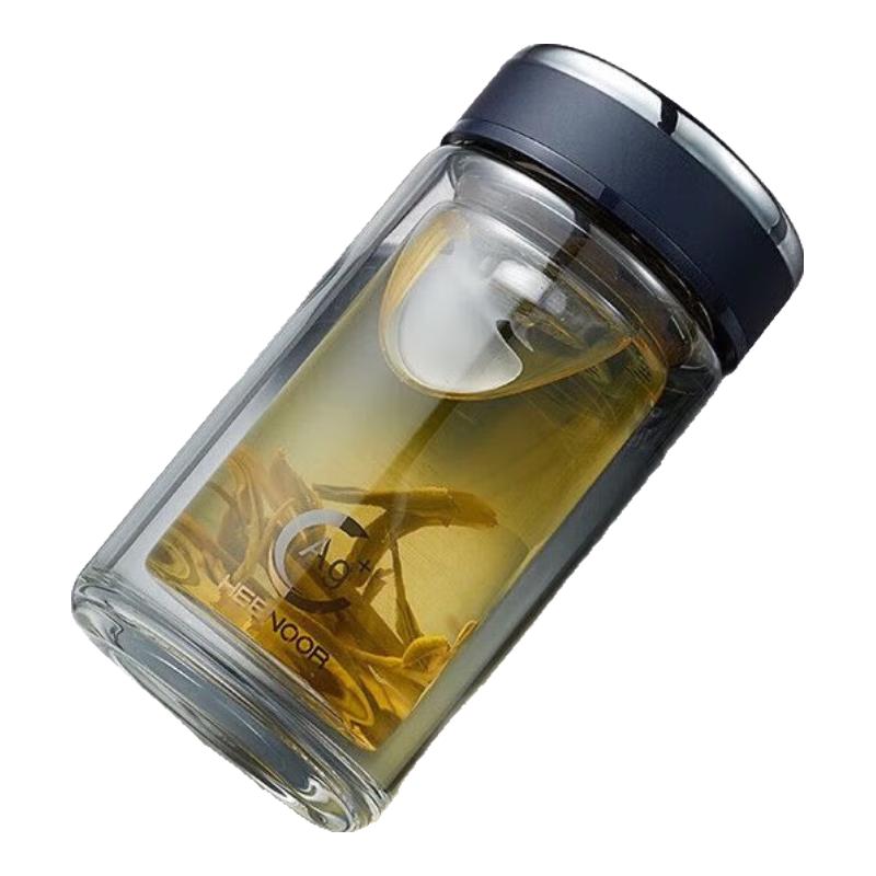 Xinuo Double-Layer Anti-Bacterial Glass Tea Cup 220ml