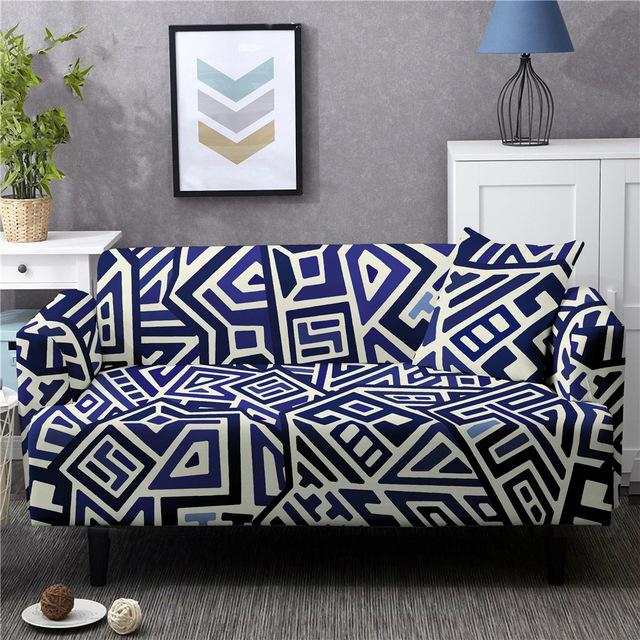 

Треугольный геометрический принт, пылезащитный эластичный чехол для дивана в европейском стиле, защитный чехол для мебели, противообрастающий диван-кресло 1 seater 90-140cm