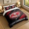 3-Piece Bed Sheet Set with Tampa Bay Buccaneers Design, 1 Flat Sheet and 2 Pillowcases for Bedroom
