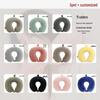 U-Shaped Travel Neck Pillow with Embroidered Logo - Solid Color Memory Foam Design