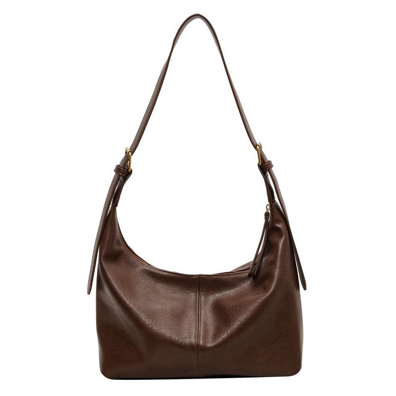 Luxusní velkokapacitní taška, módní crossbody taška, ležérní všestranná taška přes jedno rameno, jednoduchá taška do kbelíku