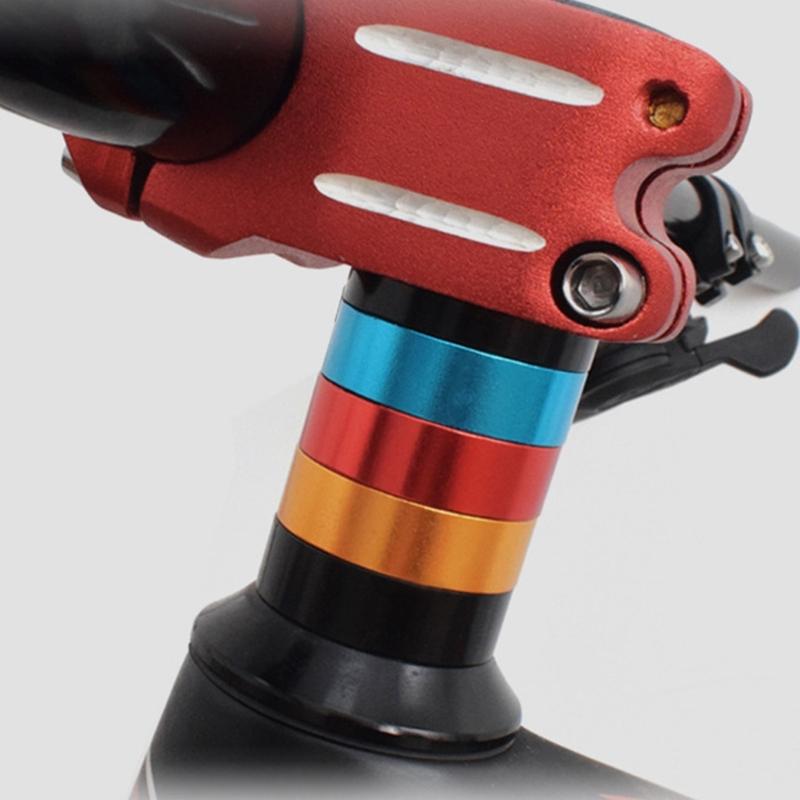 2Pcs Bike Aluminum Alloy Headset Spacer Light Weight Bicycles Headset Washer Mountain Bike Stem Headset Spacers Enduring