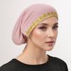 Shiny Golden Rhinestone Prayer Cap Soft Stretch Undercap Newest Inner Hijabs Women