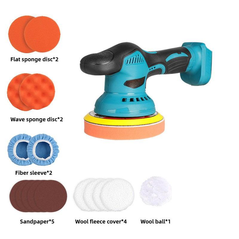 21V Přenosná elektrická leštička Domácí voskovací brusný nástroj Ruční integrovaná automobilová leštička