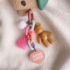 Creative Cute Bear Keychain Colorful Bear Bag Decoration Accessories For Women Girls Earphone Protective Case Pendant