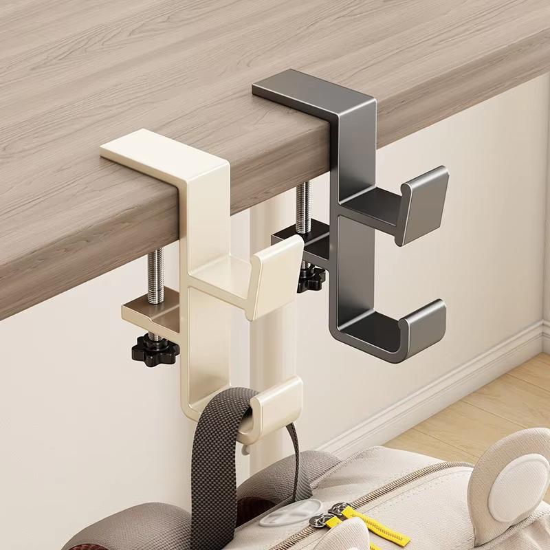 Verstellbarer Schreibtischkantenhaken Tragbarer Gaming-Headset-Schreibtischaufhänger Aufbewahrungshaken für Studentenrucksäcke Hängender Haken Ohne Bohren Büro-Organizer für Zuhause