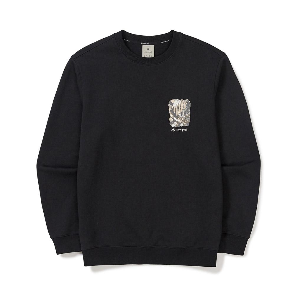[Snowpeak] Tropical Graphic Sweatshirt Black (S24FUFHT64)