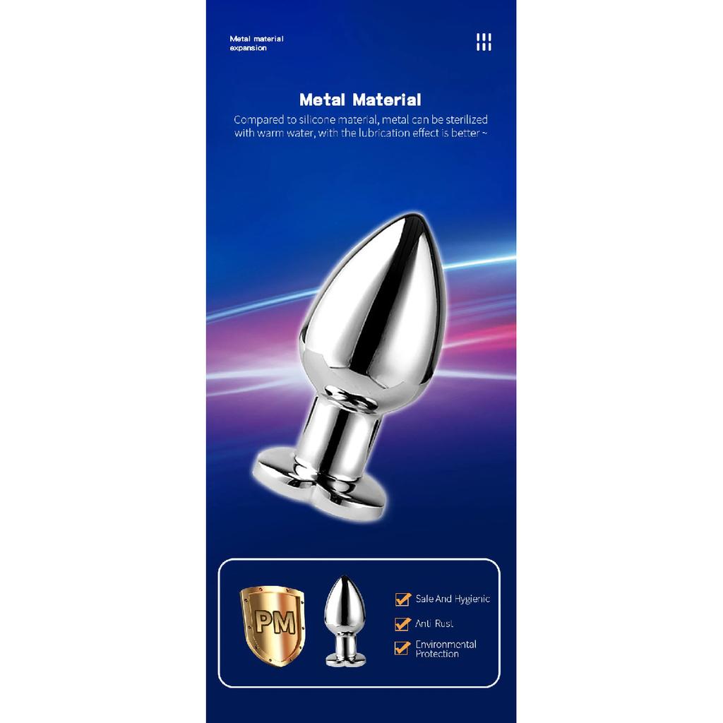 Vibrating Remote Heart-Shaped App Control Man and Woman Metal Anal Plug Adult Luminous Electric Anal Dildo Couple Intimate Toys