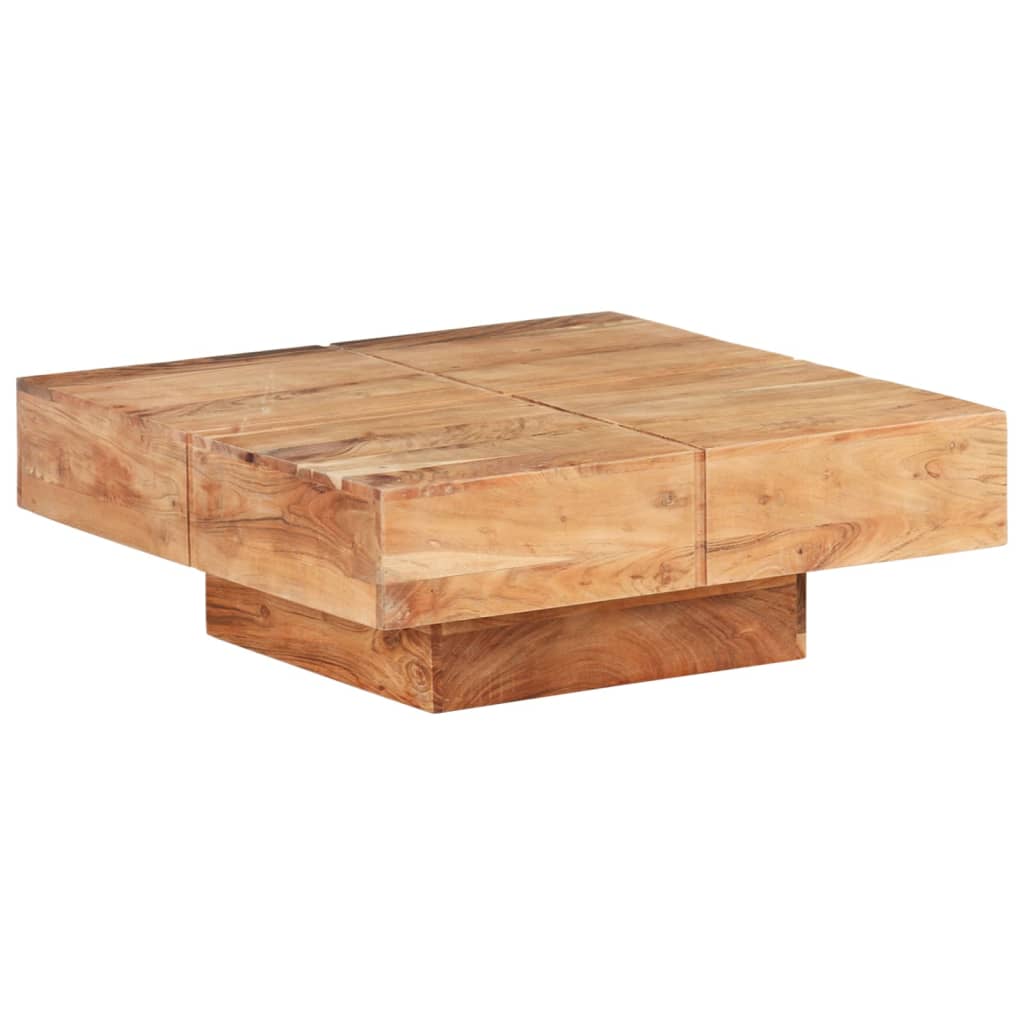 Coffee Table 80 x 80 x 28 cm Solid Acacia Wood