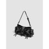 Retro Rivet Tote: Versatile Biker-Inspired Crossbody Bag for the Spicy, Sweet, and Cool.