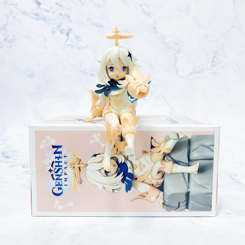 12CM Genshin Impact Paimon Genshin Impact Klee Anime Action Figure Instant Noodle Pressure PVC Toy Collector Model Gift
