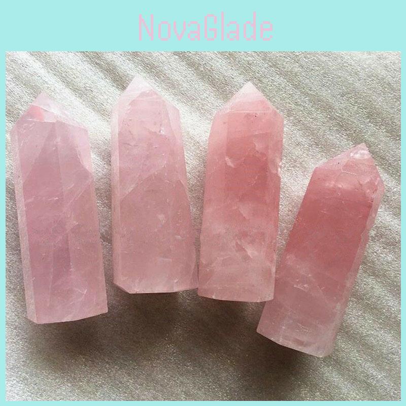 High-quality Natural Rock Rose Quartz Crystal Point Healing Stone Obelisk Wand As A Thoughtful Gift