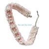 HX6F Small Flower Pearl Collar Necklace Vintage Choker Sweet Cool Necklace Jewelry
