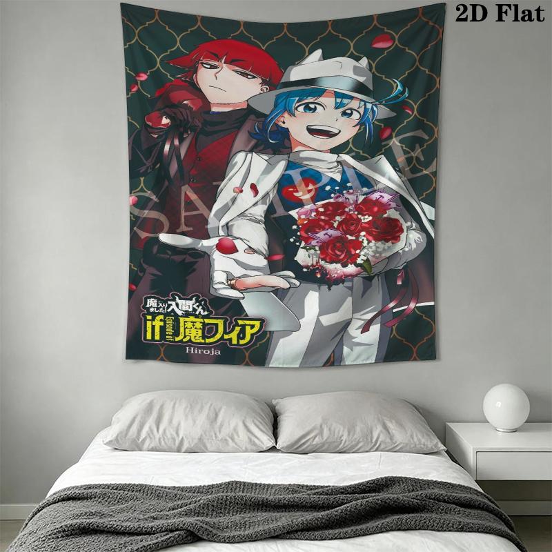 Iruma Kun Wall Tapestry Aesthetic Wall Hanging Printed Fabric Blanket Decorative Tapestries for Bedroom Living Room Home Decor