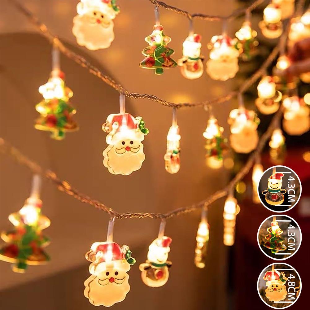 

LED Christmas string lights 6 meter USB powered with Santa snowflakes and Christmas tree shapes for decoration China Mainland