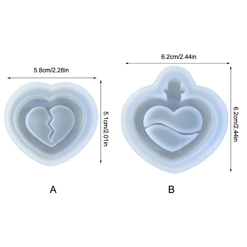 Silikon-Shaker-Form, DIY Treibsand-Epoxidharz-Guss-Shaker-Form, Schmuck-Anhänger-Herstellungsform für DIY-Handwerk