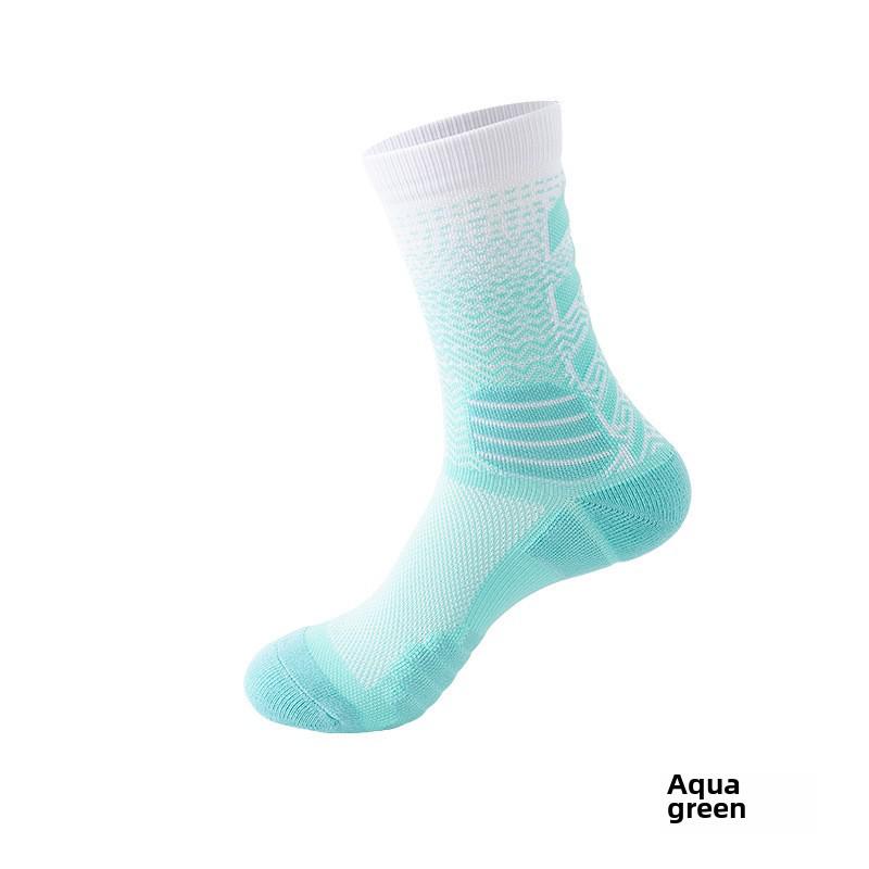 2024 Gradient High-Top Elite Basketballsocken - Verdickte Sport-Socken für die Spielleistung