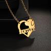 Atoztide Personalized Custom Dog Pet Jewelry Set Name Necklace Bracelet Ring Stainless Steel For Women Link Chain Birthday Gift