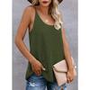Women Loose Striped Color Block Round Neck Sleeveless Knit Tank Top