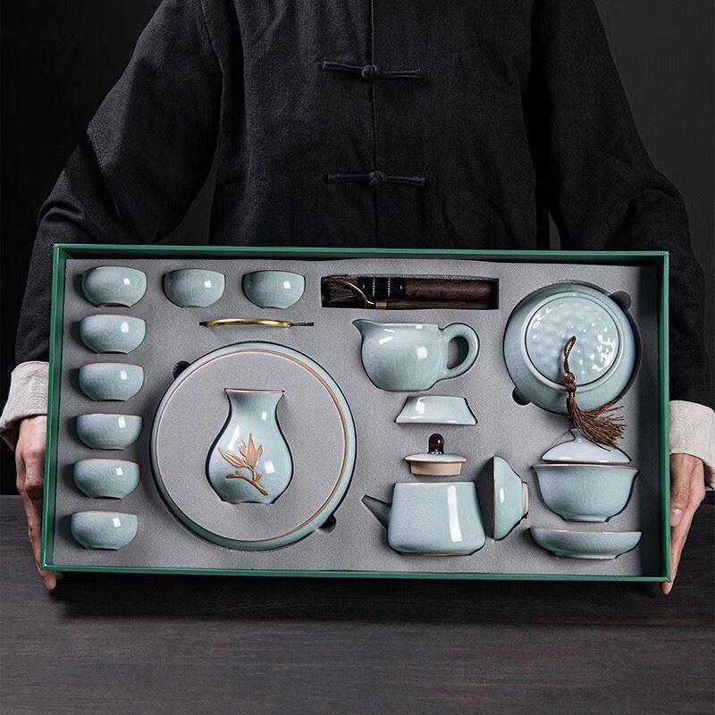 Japanese Ru Kiln Ceramic Kung Fu Tea Set