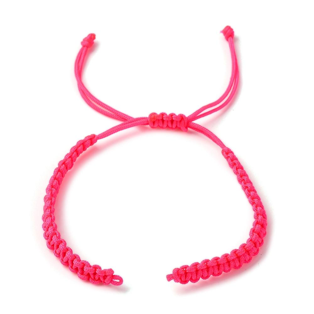 50pcs Multicolor Adjustable Braided Nylon Twisted Cord Bracelet Making Chinese Knot Bangle DIY Jewelry Findings 1¬1.55cm Long
