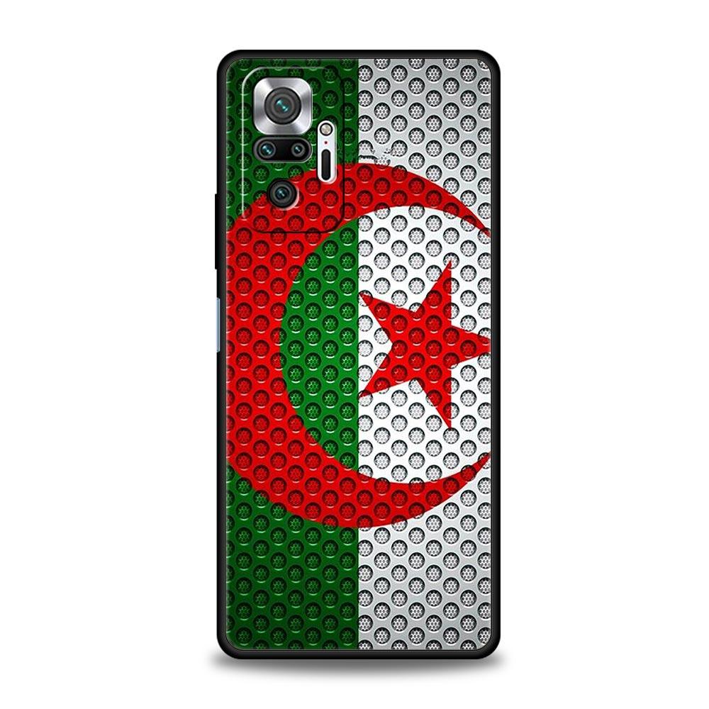 Algeria Flag Phone Case For Xiaomi Redmi Note 14 13 5G 10 11 12 Pro Plus 4G 14C 13C 12C 10C Black Cover