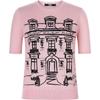Outdoor Commuting Party Light Luxury Pattern Embroidered Pullover Short Sleeve Sweater Women Sweater Pink M21L2333