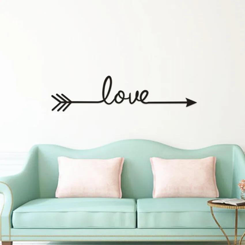 Love Arrow Wall Sticker Home Decoration For Bedroom Living Room Decor Wall Stickers Mural Vinyl Decorative Wallpaper Wall Decor