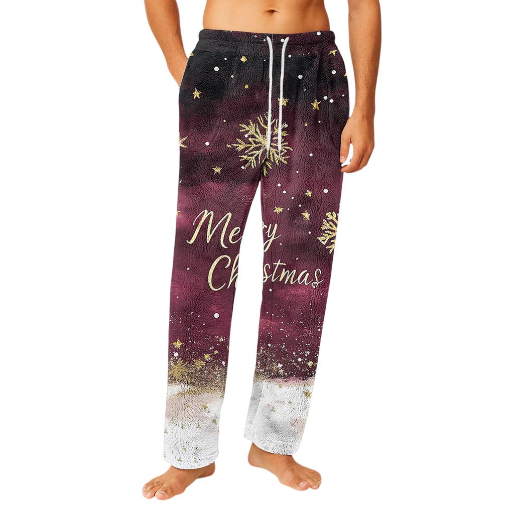 Herrar Flannelbyxor med dragsko och ficka Hemmakläder Sovbyxor