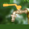 1/2'' Brass Tap Faucet Adapter IBC Water Tank Connector 2-Way 1-Way Garden Hose Joint Irrigation Replacement Fitting Ball Valve