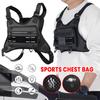 Unisex Lightweight Front Vest Bag with Adjustable Straps Reflective Workout Bag Breathable Outdoor Cycling Climbing Bag