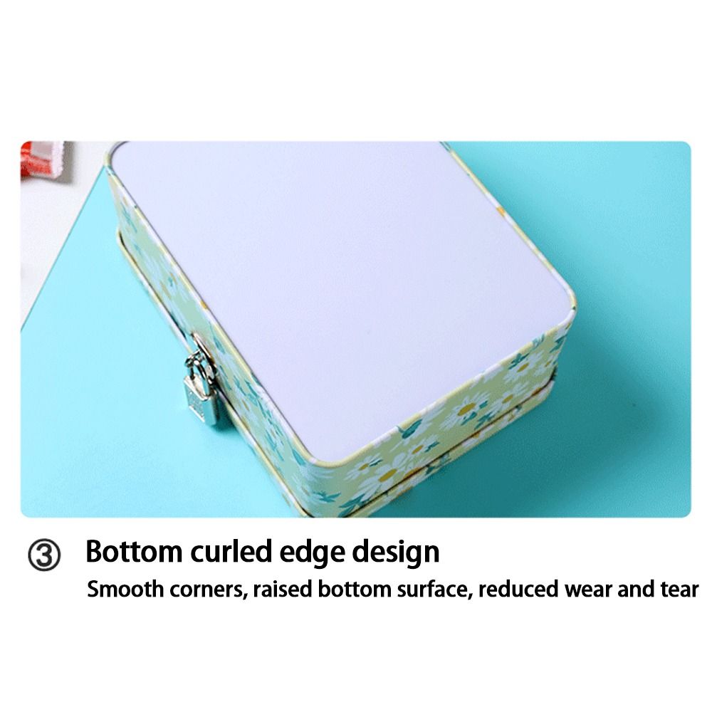 Large Capacity Desktop Storage Case Vintage Empty Box High Quality Metal Box  Jewelry