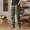 Men's New Trendy Casual, Simple, Loose, Multi-pocket Straight-fit Trousers