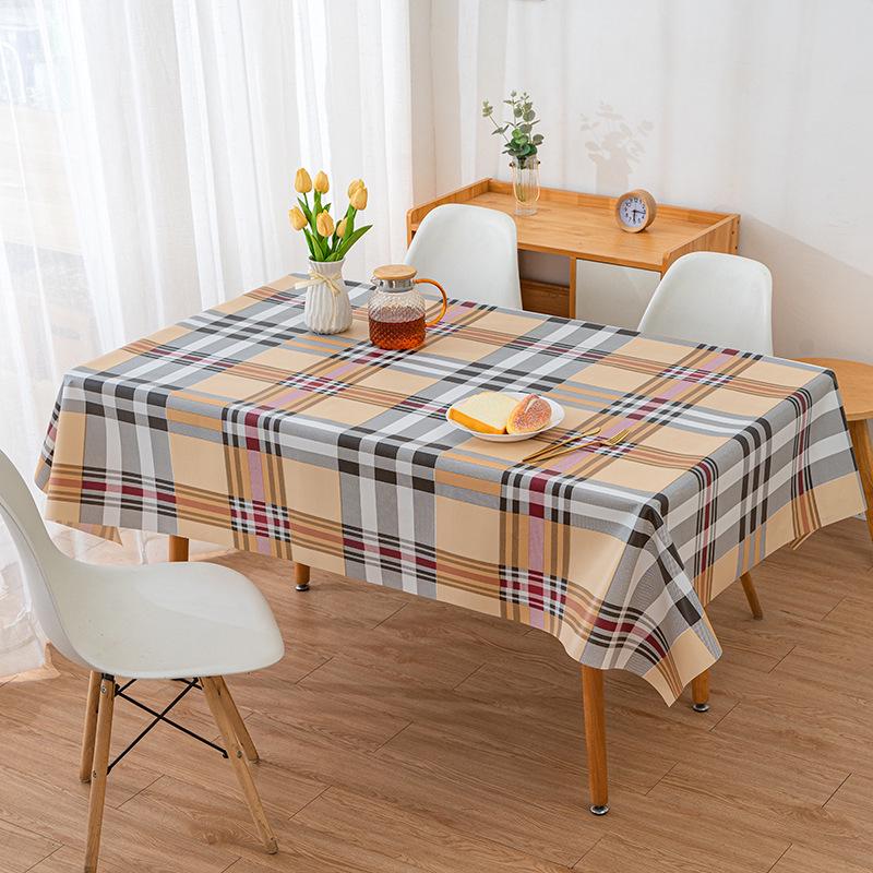 Eco-Friendly PVC Tablecloth: Waterproof, Heat-Resistant, and Oil-Proof Dining and Coffee Table Cover.