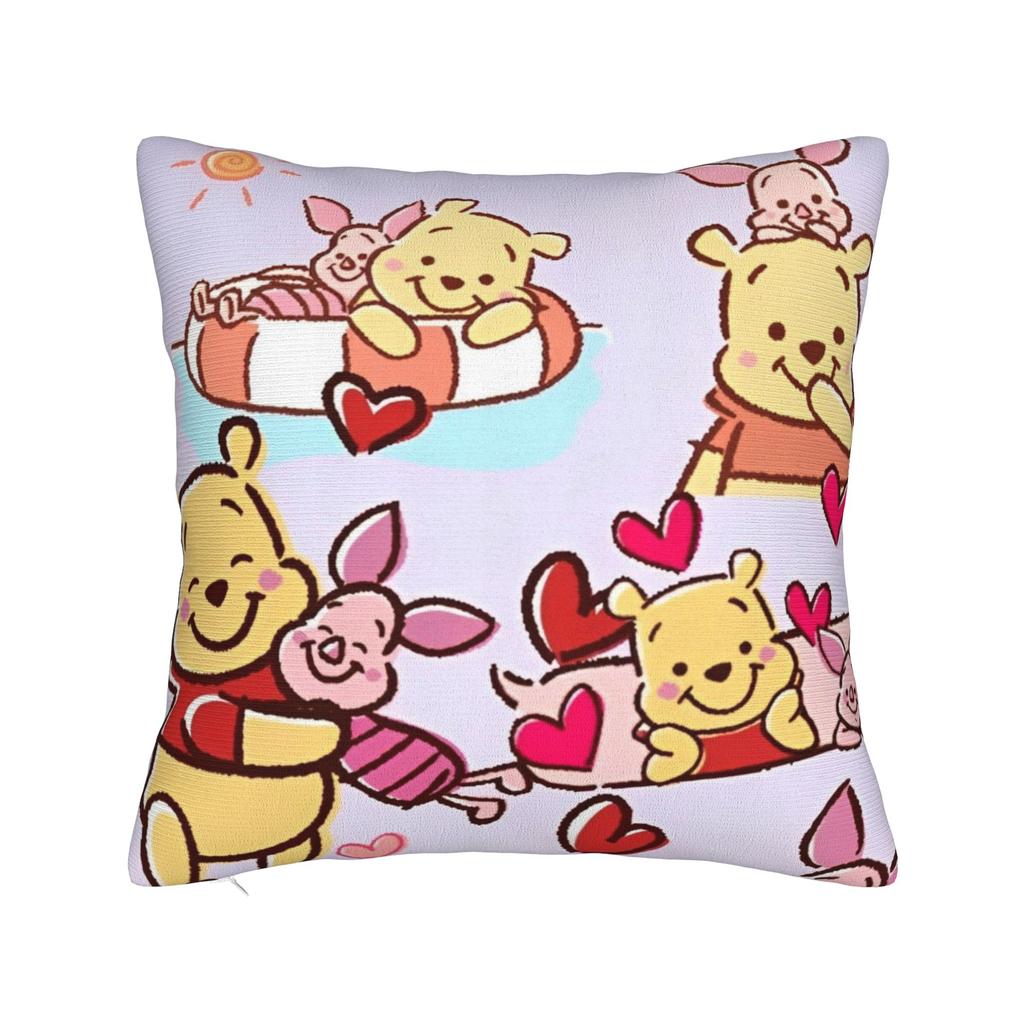 Winnie The Pooh Square Pillowcases Polyester Bed Car Cute Honey And Bee Cushion Case Cool Decor Throw Pillow Case 45*45