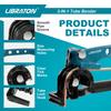LIBRATON Rohrbieger, Kupferrohrbieger für 1/4", 5/16" und 3/8" Weichmetallrohre, 180-Grad-Biegungen, Klimaanlagen-Sanitärwerkzeug für Kupfer, Messing