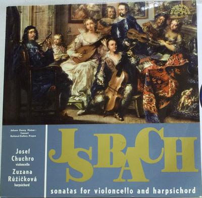 LP Record JOHANN SEBASTIAN BACH  JOSEF CHUCH  Sonatas For Violoncello And Harpsic SUA10579 SUPRAPHON 1979 Czech Repu Classical Used