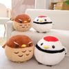 Cartoon Red-Crowned Crane Plush Toy - Spherical Bird Cloth Doll