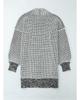 Azura Exchange Knitted Plaid Long Cardigan